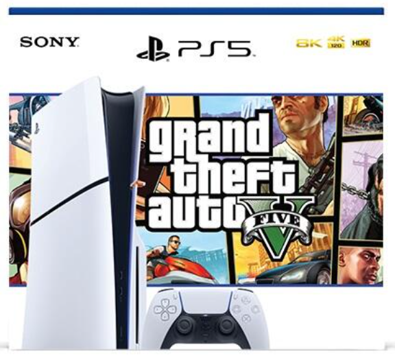 Playstation Sony PlayStation PS5 Slim 1TB GTA V Bundle