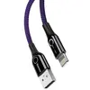 კაბელი Baseus C-shaped Light Intelligent Power-Off Cable CALCD-05  - Primestore.ge