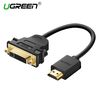 Adapter UGREEN 20136 HDMI Male to DVI Female Adapter Cable 22cm (Black) HDMI TO DVI