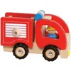 ხის სახანძრო მანქანა goki Machine wooden Fire (red) 55927G  - Primestore.ge
