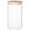 ქილა Ardesto Jar Fresh, 700 ml, square, glass, bamboo  - Primestore.ge