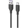 კაბელი 2E Cable USB-A - USB-C Glow 1m Black  - Primestore.ge