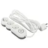 დამაგრძელებელი კაბელი 2E 3 Ways socket,with children protection. H05VV-F 3G*1.0mm, 3m, white, suitable for vertical mounting  - Primestore.ge