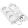 დამაგრძელებელი კაბელი 2E power strip 3XCEE7/17, 2G*1.0мм, 1.8м, white  - Primestore.ge