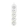 დამაგრძელებელი კაბელი 2E 4 Ways socket,with children protection.H05VV-F 3G1.0*3m, white, suitable for vertical mounting  - Primestore.ge