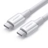 USB კაბელი UGREEN US300 (60551) USB2.0 Type-C to Type-C Male Cable 100W, 1m, White  - Primestore.ge