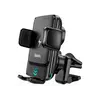 მანქანის სამაგრი Hoco S35 Smart alignment wireless charging car holder Black  - Primestore.ge