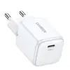 დამტენი UGREEN Charger Type-c CD319 (15326) Nexode, 30W, Single port, USB-C, White  - Primestore.ge