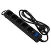 დენის დამაგრძელებელი 2E Power strip 5XSchuko with switch, 3G*1.5мм, 1.5m, black  - Primestore.ge