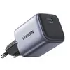 დამტენი UGREEN CD319 (90666) Nexode, 30W, Single port, USB-C, Type-c, Space Gray  - Primestore.ge