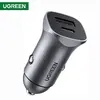 მანქანის USB დამტენი UGREEN CD130 (30780) Dual USB Car Charger 18W Type-C  - Primestore.ge