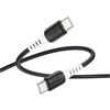 Cable Hoco X82 Type-C to Type-C 60W silicone charging data cable Black