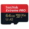 მეხსიერების ბარათი SanDisk 64GB Extreme Pro MicroSD/XC UHS-I Card Up to 200MB/s V30 SDSQXCU-064G-GN6MA  - Primestore.ge