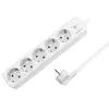 დენის ადაპტერი Logilink LPS246 Socket Outlet 5-Way + Switch 1.5m White  - Primestore.ge