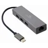 ადაპტერი Gembird A-CMU3-LAN-01 USB-C Gigabit network adapter with 3-port USB 3.1  - Primestore.ge