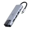 ადაპტერი Gembird A-CM-COMBO5-04 USB Type-C 5-in-1 multi-port adapter (Hub+HDMI+PD+LAN)  - Primestore.ge