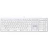 კლავიატურა A4tech Fstyler FX50 Low Profile Scissor Switch Keyboard EN/RU White  - Primestore.ge