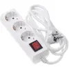 დამაგრძელებელი 2E 3XSchuko with switch, 3G*1.5mm, 1.5m, white  - Primestore.ge