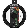 მინის თავსახური Ardesto Universal lid Black Mars Smart 20/22/24 cm, glass, silicone  - Primestore.ge