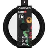 მინის თავსახური Ardesto Universal lid Black Mars Smart 24/26/28 cm, glass, silicone  - Primestore.ge