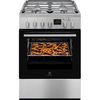 Gas cooker Electrolux LKK660200X, 4 Gas, Oven, Silver