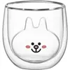 ყავის ჭიქა Ardesto Double wall borosilicate glass mug set Animals, 300 ml, 2 pcs  - Primestore.ge