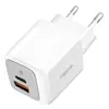ადაპტერი Logilink PA0320SB Dual USB charger set 1x USB-C 1x USB-A 20 W white  - Primestore.ge