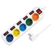 Power strip Logilink LPS258 Power strip 5-way with 6 switches 5x CEE 7/3 multicolor 1.5m