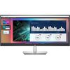 Monitor Dell 210-BFOB P3424WEB 34, 34", Curved Monitor, WQHD, IPS, HDMI, USB, USB-C, DP, Silver