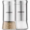 სამარილე და საპილპილე Ardesto Spices Shakers Set Gemini, 2 pcs, stainless steel, glass  - Primestore.ge