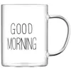 ჭიქების ნაკრები Ardesto Borosilicate glass mug set Good Morning, 420 ml, 2 pcs, with handles  - Primestore.ge