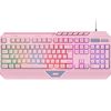 კლავიატურა 2E GAMING Membrane keyboard KG315 110key, USB-A, EN/UA, RGB, pink  - Primestore.ge