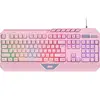 Keyboard 2E GAMING Membrane keyboard KG315 110key, USB-A, EN/UA, RGB, pink