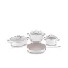 ქვაბების და ტაფების ნაკრები Korkmaz A2619-2 Linea 7 pcs Cookware Set- Vanilla  - Primestore.ge