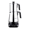 ჩაის დასაყენებელი Korkmaz A850-02 Moderna Electrical Tea pot Set Black/Chrome  - Primestore.ge