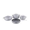 Pots and pans set Korkmaz A2619-3 Linea 7 pcs Cookware Set- Grey