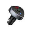 მანქანის დამტენი Hoco E51 Road treasure car BT FM transmitter Black  - Primestore.ge