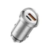 Car charger Hoco NZ10 Handy PD45W+QC3.0 Dual Port 2xUSB-C car charger silver