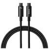 კაბელი Baseus Tungsten Gold Fast Charging Data Cable Type-C to Type-C 240W 1m CAWJ040001  - Primestore.ge