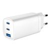 Adapter Gembird TA-UC-PDQC65-01-W 3-port 65 W GaN USB PowerDelivery fast charger White