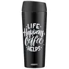 თერმოსი Ardesto Travel mug Coffee Time, 450ml, stainless steel, black  - Primestore.ge