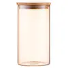 ქილის კონტეინერი Ardesto Jar Golden Moon, 760ml, glass, bamboo, round, golden  - Primestore.ge