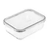 კონტეინერი Ardesto Food storage container Gemini 1.5l, borosilicate glass, plastic, rectangular, transparent  - Primestore.ge