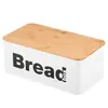 პურის შესანახი Ardesto Bread bin Midori 33х18х13cm, metal, bamboo, white  - Primestore.ge