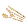 დანა-ჩანგლის ნაკრები Ardesto Cutlery set Black Mars Favola, 4pcs, stainless steel, golden  - Primestore.ge