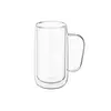 ჭიქების ნაკრები Ardesto Doublewall mug set with handles, 400ml, 2pcs, borosilicate glass, transparent  - Primestore.ge