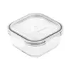 კონტეინერი Ardesto Food storage container Gemini 0.5l, borosilicate glass, plastic, square, transparent  - Primestore.ge