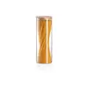 Ardesto Jar Midori, 1300ml, glass, bamboo, round, transparent