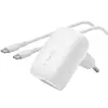 კაბელი და ადაპტერი Belkin Wall Charger 30W USB-C PD PPS, 1M PVC C-С, white  - Primestore.ge