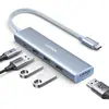 USB-C ჰაბი UGREEN CM478 (35581), USB, USB-C, HDMI, HUB, Blue  - Primestore.ge